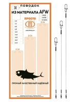 Поводки AFW 19 нитей 16,0кг 0,36мм 15-20-25см 1упк. по 30шт.