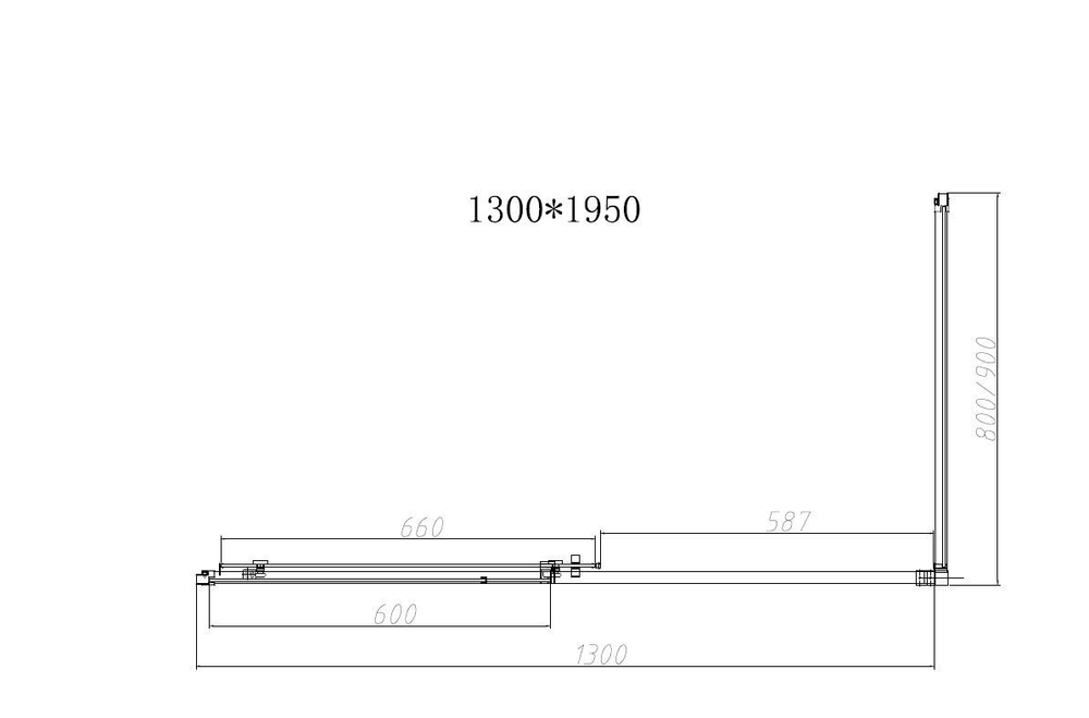 Душевой уголок Слим-Н (Slim-N) VSR-4SN9013CL, 1300*900, хром, стекло прозрачное,