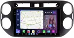 Магнитола для Volkswagen Tiguan 1 2011-2016 (аварийка прямоугольная, рамка чёрная) - FarCar S500-TS20 монитор 9.5" 2K QLED на Android 14, Быстрейшая, CarPlay, 4G SIM-слот