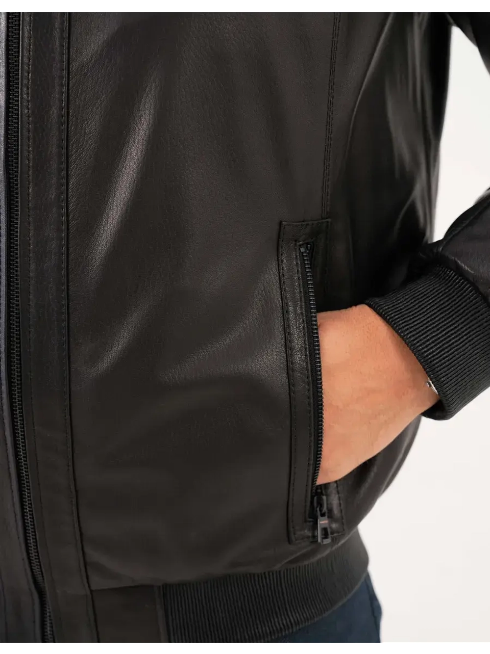 KHIMEONE Мужская кожаная куртка на меху (натуральная кожа/натуральный мех)