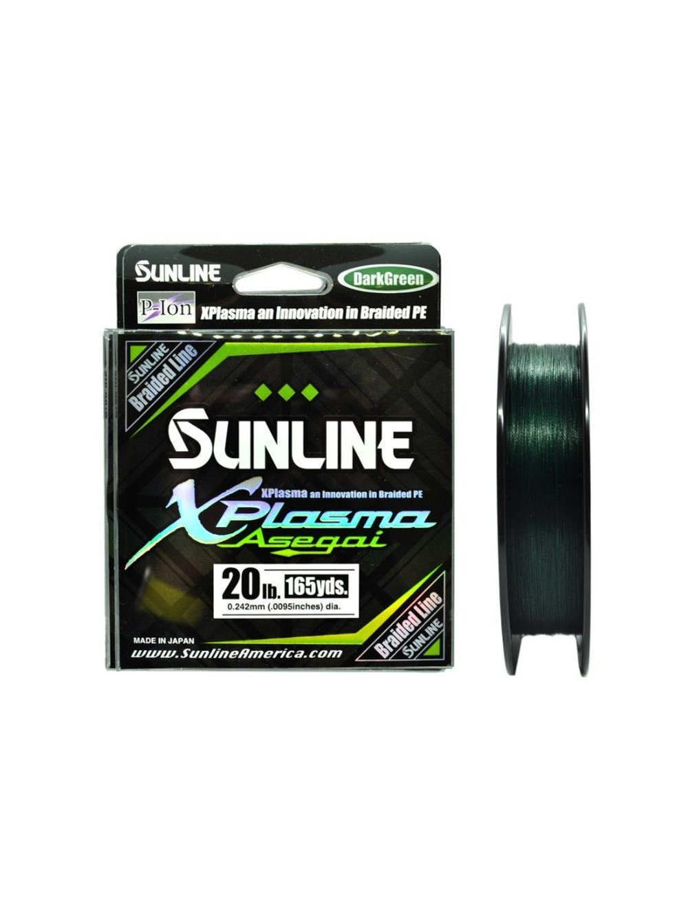 Плетеный шнур для рыбалки Sunline X-Plasma Asegai 165YD (Light Green) 8LB/#0.8