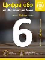 Цифра из пластика на стену
