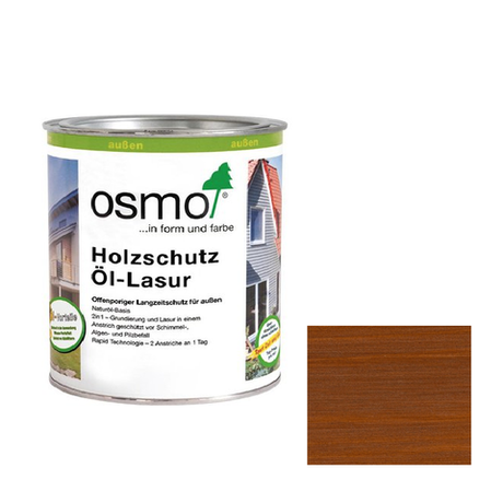 Защитное масло - лазурь для древесины для наружных работ OSMO Holzschutz Ol-Lasur 708 Тик 0,22 л 12100043_2