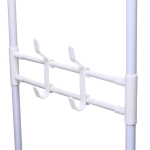 Вешалка гардеробная напольная на колёсах с блокировкой двойная «ПЕРФЕКТХАУС», цвет белый, нагрузка 20-25 кг, 56*33*166см