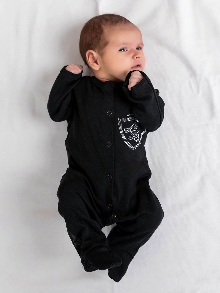 Черный комбинезон на кнопках Luxury Baby "Спорт-7"