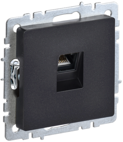 BRITE Розетка компьютерная RJ45 кат.5E РК10-БрЧ черный IEK