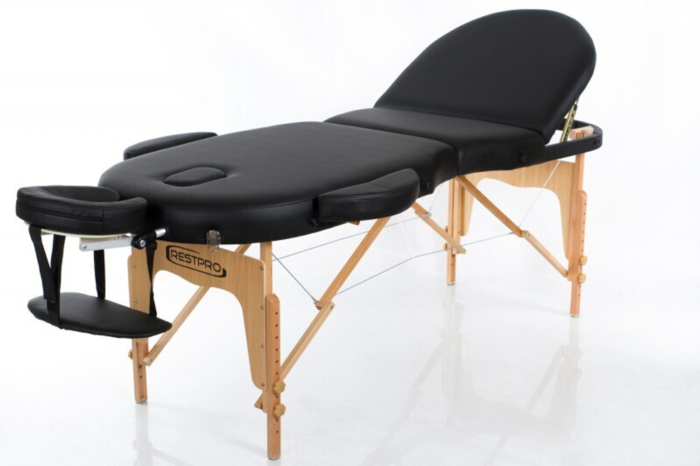 Массажный складной стол Mizomed Premium Oval 3 черный