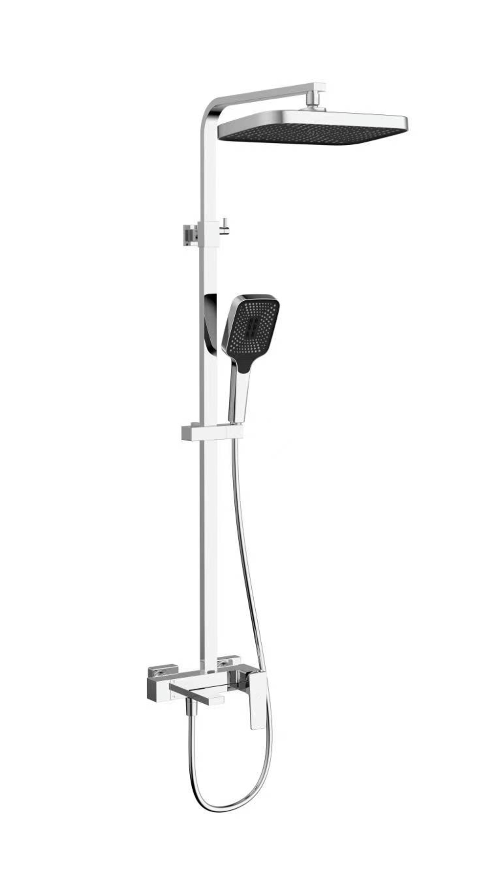 Душевая стойка Vincea  Дайс (Dice) VSFS-4C12CH с изливом, хром