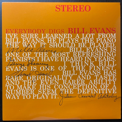 Bill Evans Trio ‎– Everybody Digs Bill Evans (Германия 2009г.)