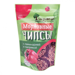 Морковные чипсы с ламинарией и паприкой (vegetable chips) Здороведа 100г