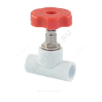 Клапан (вентиль) PP-R запорный белый Дн 32х90гр внутренняя пайка VALFEX 10146032