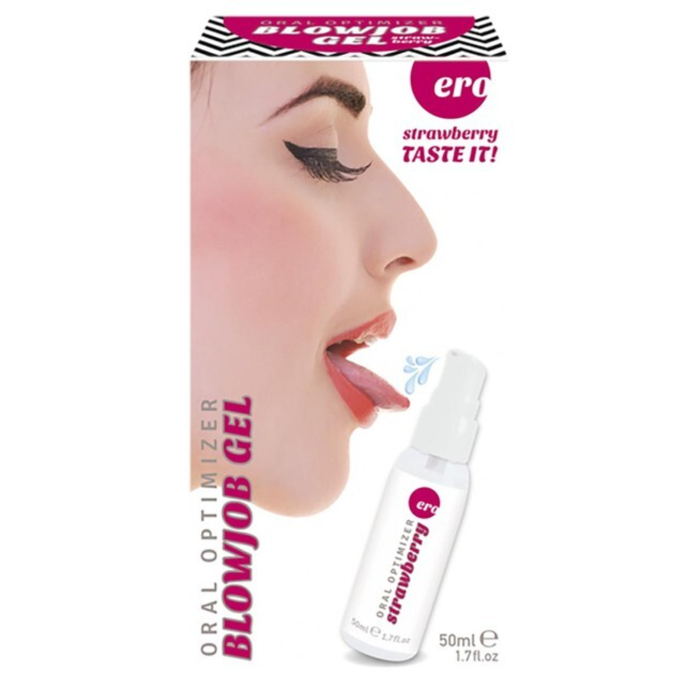Интимный оральный гель Ero Blowjob gel Клубника на водной основе 50 мл.