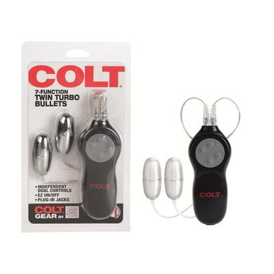 Две вибропули с выносным пультом COLT 7-Function Twin Turbo Bullet