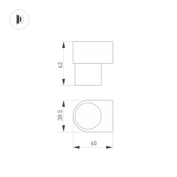 Светильник SP-SPICY-WALL-MINI-S60x39-3W Day4000 (GD, 40 deg, 230V) (Arlight, IP20 Металл, 3 года) 035541