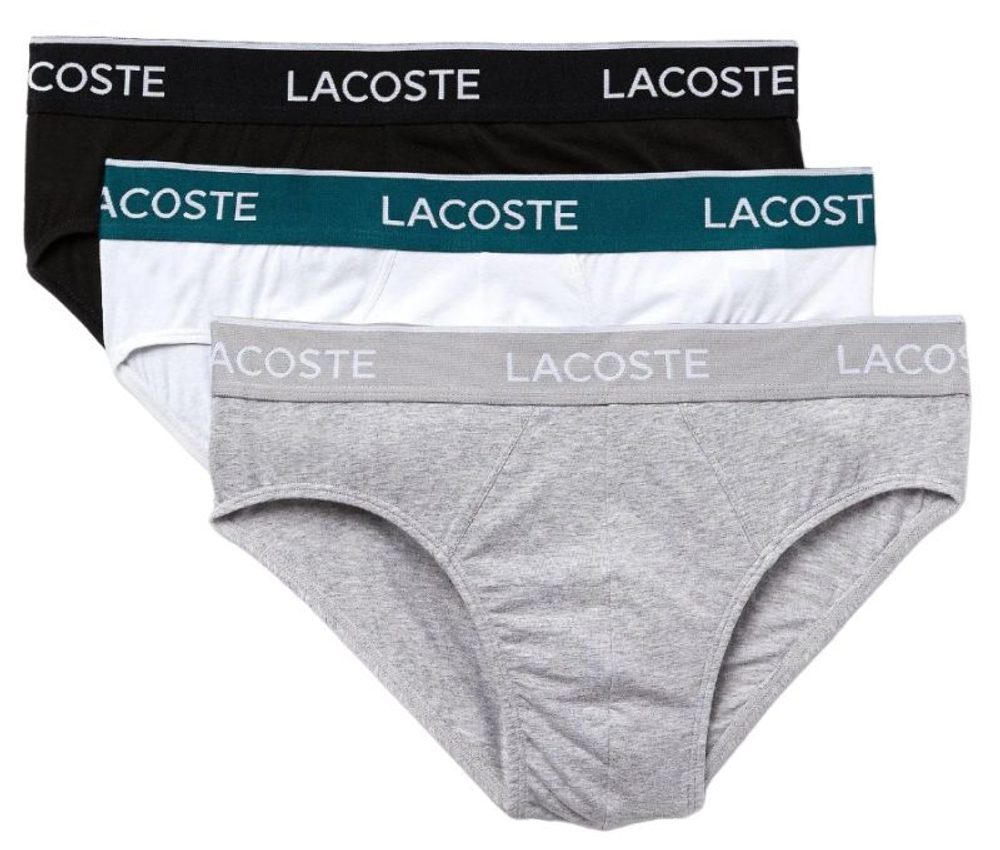 Мужские спортивные боксеры Lacoste Cotton Stretch Casual Briefs 3P - разноцветный