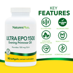 NaturesPlus, Ultra EPO® 1500, масло примулы вечерней, 90 капсул