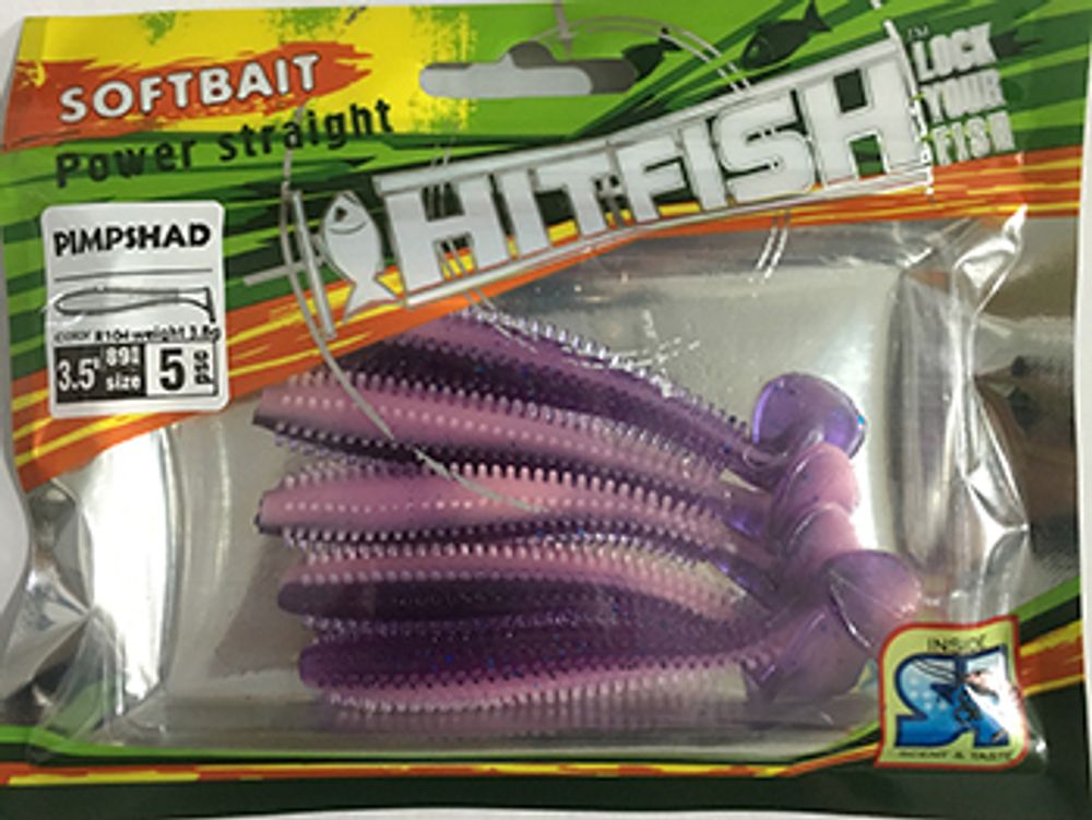 Виброхвост HITFISH Pimpshad 3.5"цв R111
