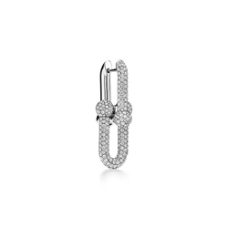 Серьги из белого золота 18k с бриллиантами, Tiffany 💠Hard Wear Large