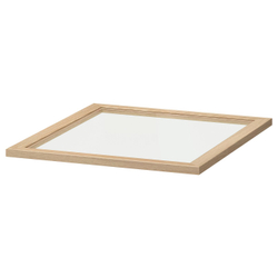 IKEA KOMPLEMENT  (ИКЕА КОМПЛЕМЕНТ)  -  Стеклянная полка - под дуб, беленый белым 50x58 см