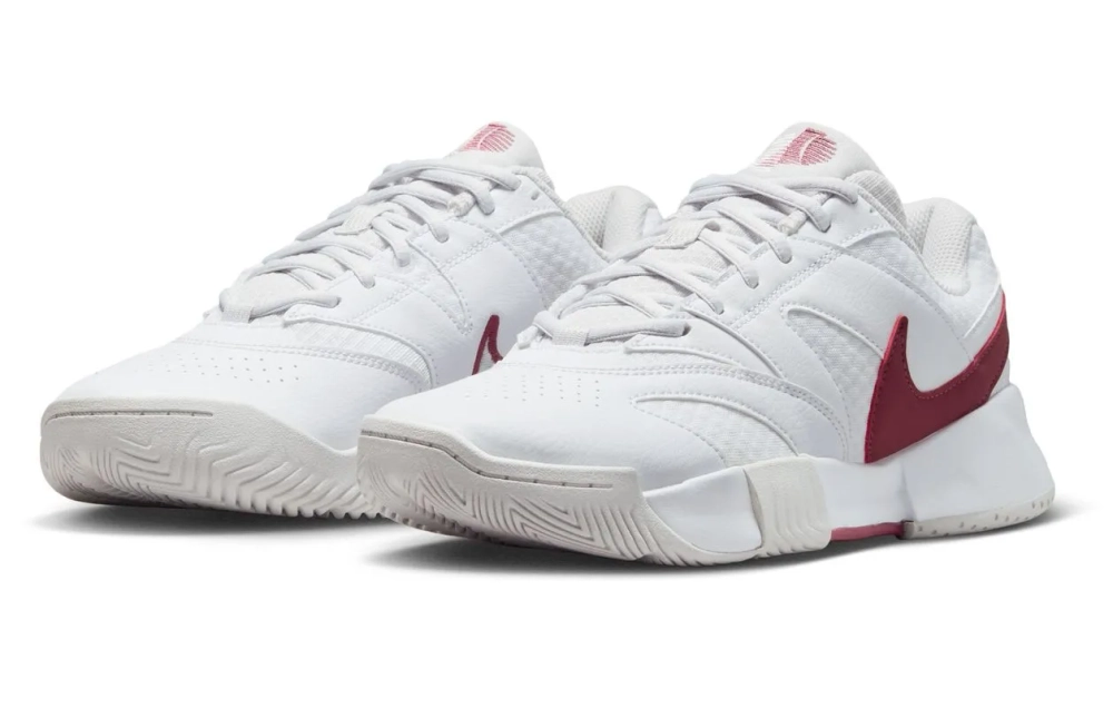 Женские Кроссовки теннисные Nike Court Lite 4 - white/pink smoke/vast grey