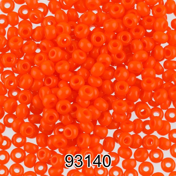 Бисер Preciosa 10/0 (2.3 мм), 500 г, 93140 (Ф136) яр.оранжевый