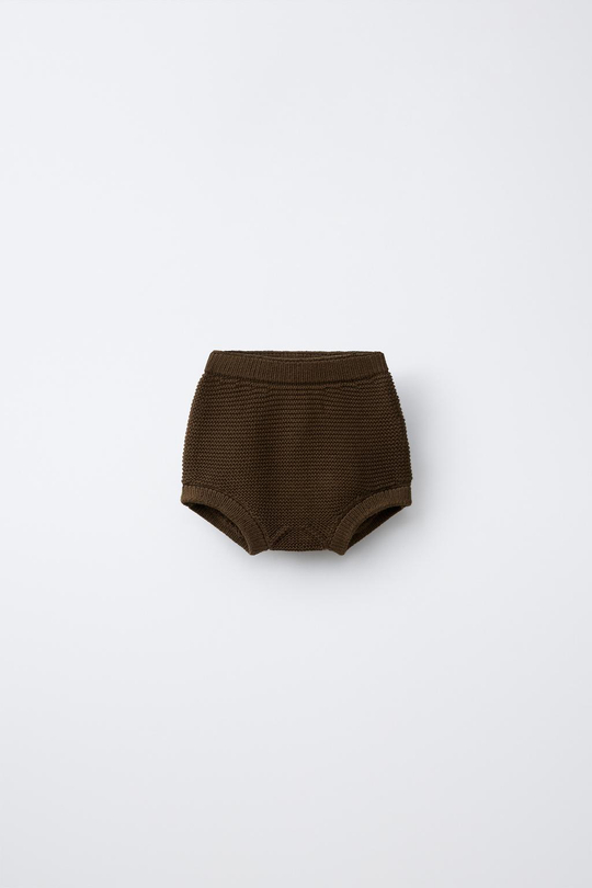 ZARA ТРИКОТАЖНЫЕ ТРУСЫ, КОРИЧНЕВЫЙ
