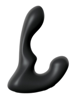 Черный анальный вибростимулятор P-Spot Milker - 14 см. (Цвет: черный)