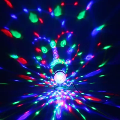 Диско-шар светодиодный «Волшебный шар» 2х сторон., LED (красный, зеленый, синий) (220V)