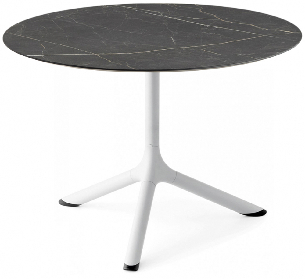 Столик ламинированный кофейный Scab Design Tripe, белый, черный мрамор Сахара