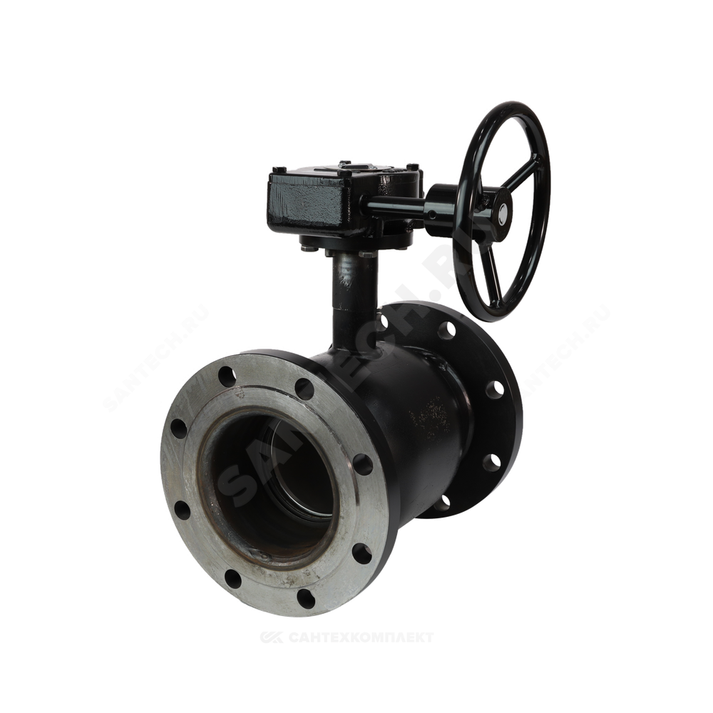 Кран шаровой сталь 09Г2С Ballomax КШТ 61.103 Ду 125 Ру16 фл L=325мм с редуктором BROEN КШТ 61.103.125.Р.16