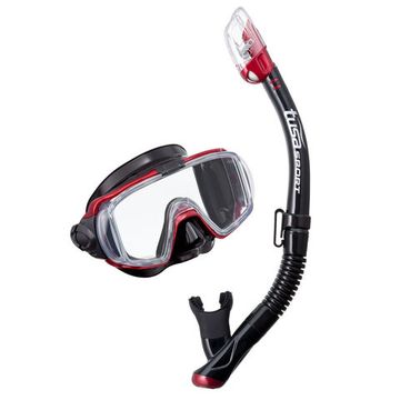 Набор маска+трубка в сумке TUSA Sport UCR-3125 Black Series черный/красный