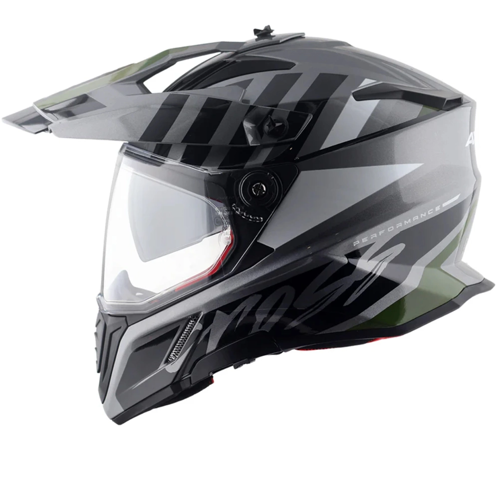 Шлем AXOR X-CROSS ORBIT D/V, с визором, цвет черный/серый (L)