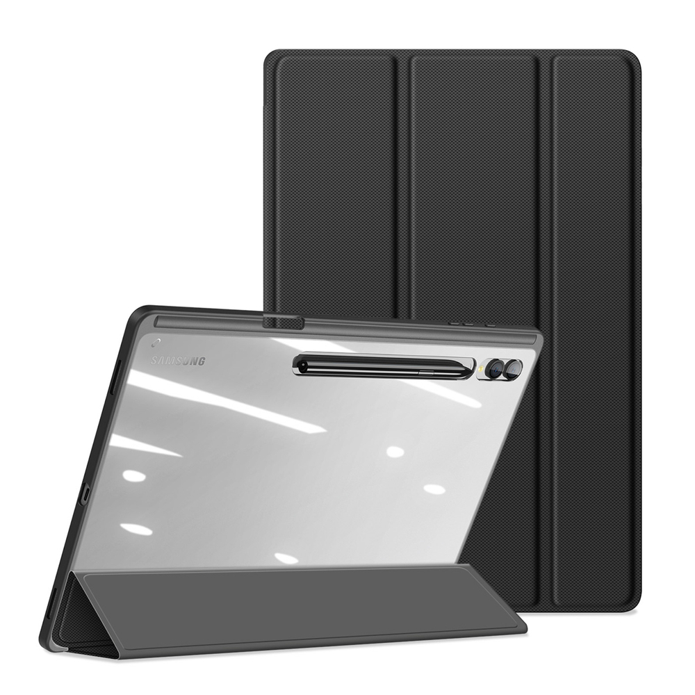 Чехол книжка черного цвета для Samsung Tab S10 Ultra, S9 Ultra и S8 Ultra, серия Toby Series от Dux Ducis