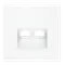 Накладка для розетки компьютерной двойной RJ45+RJ45 Voltum S70 Белый матовый VLS001402