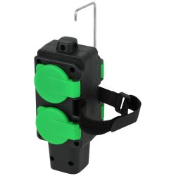 Удлинитель силовой ЭРА GREEN LINE UDL-KG-2x2,5m-10m-IP44 с крышками 4 розетки 10м КГ 2x2.5мм2 IP44 | Электротовары