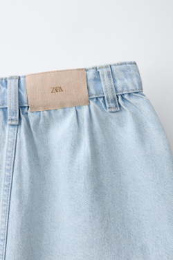 ZARA ДЖИНСОВАЯ ЮБКА, ГОЛУБОЙ