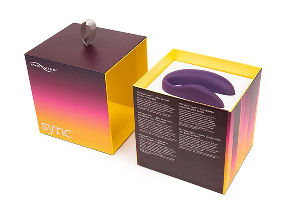 Вибромассажер для пар We-Vibe-Sync на радиоуправлении (10 режимов, фиолетовый) (Цвет: фиолетовый)