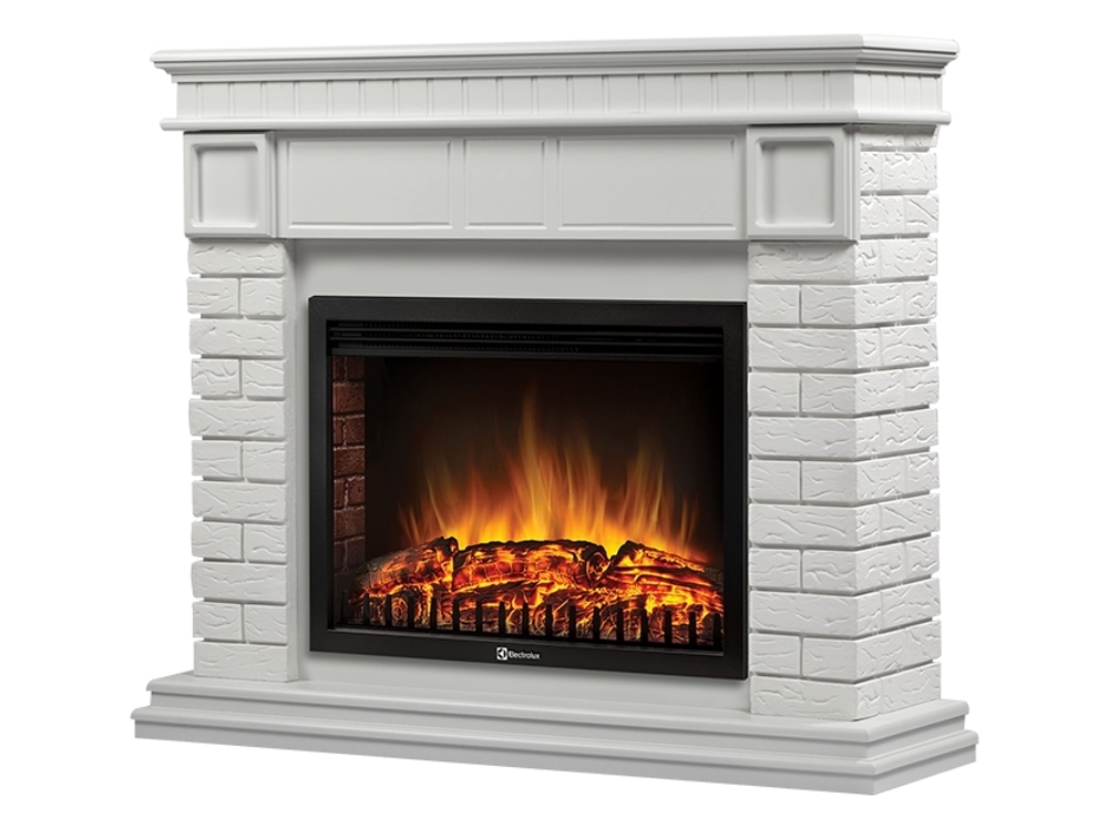 Портал Firelight Bricks 25 камень белый, белая эмаль