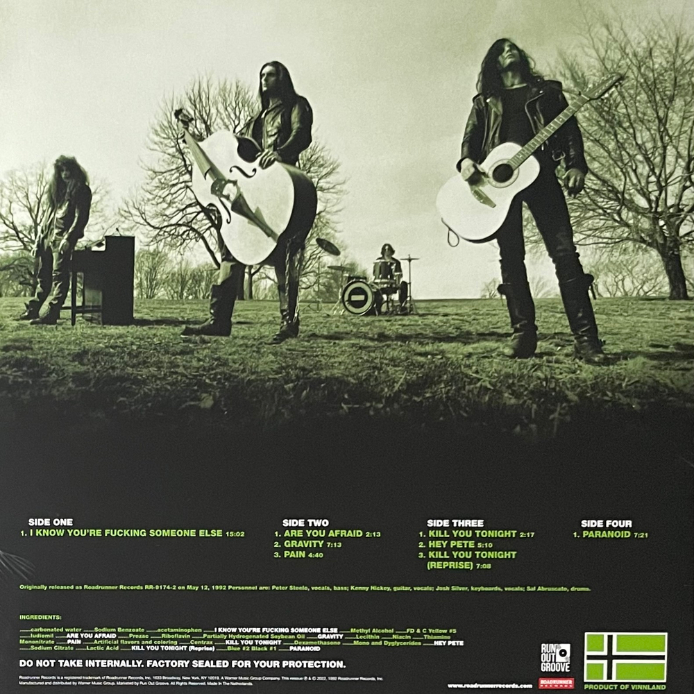 Type O Negative ‎– The Origin Of The Feces 2LP (Голландия 2022г.) Green