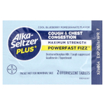 Alka-Seltzer Plus, кашель и скопление мокроты в бронхах, голубика и гранат, 20 шипучих таблеток