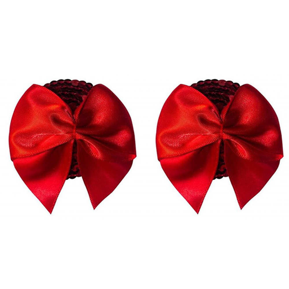 Красные пэстисы с бантиками Lola Pasties Burlesque Blaze Red 3637-02lola