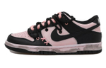 Nike Dunk Leather Slip Resistant Abrasion Resistant Low top Skateboard Shoes GS Black Pink