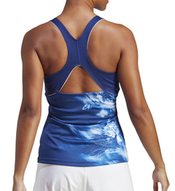 Женский топ теннисный Adidas Melbourne Y-Tank - многоцветный/синий победы/белый