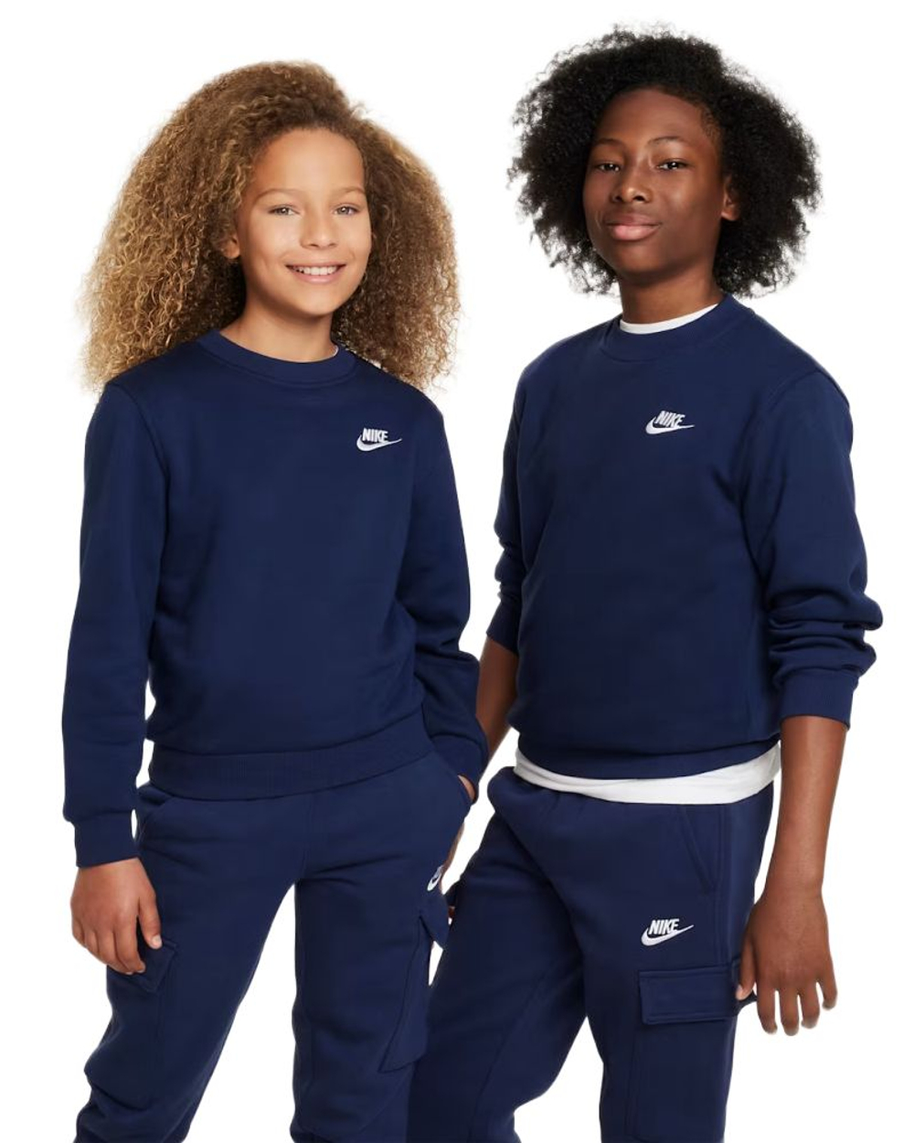 Детская теннисная куртка Nike Kids Sportswear Club Fleece - midnight navy/white