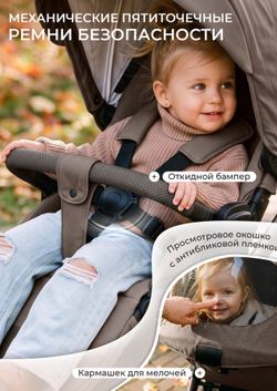 Sweet Baby Коляска 2 в 1 SBL Alba 2.0 Dark Beige