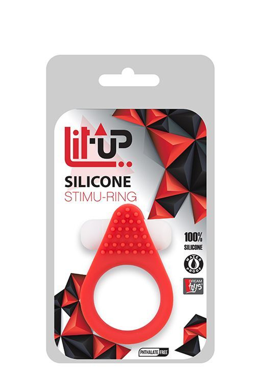 Красное эрекционное кольцо LIT-UP SILICONE STIMU RING 1 RED (Цвет: красный)