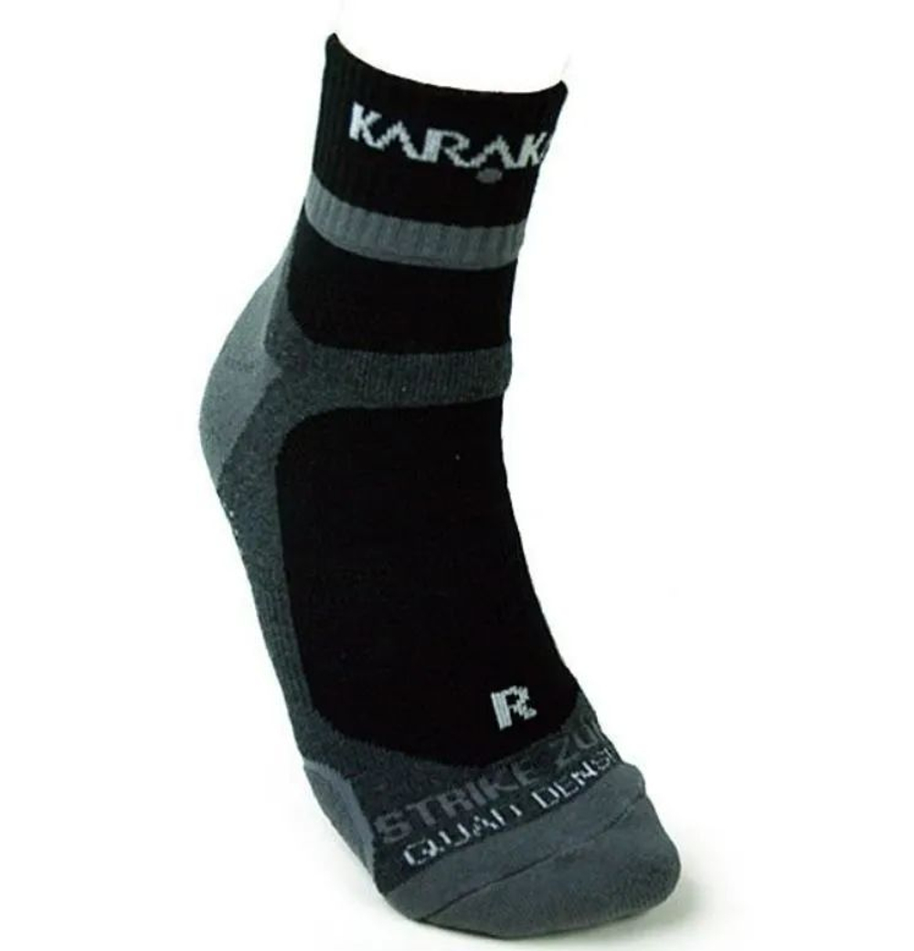 Karakal X4 SPORTS Ankle Socks X1 SIZE UK 7 - 13 Black/Grey