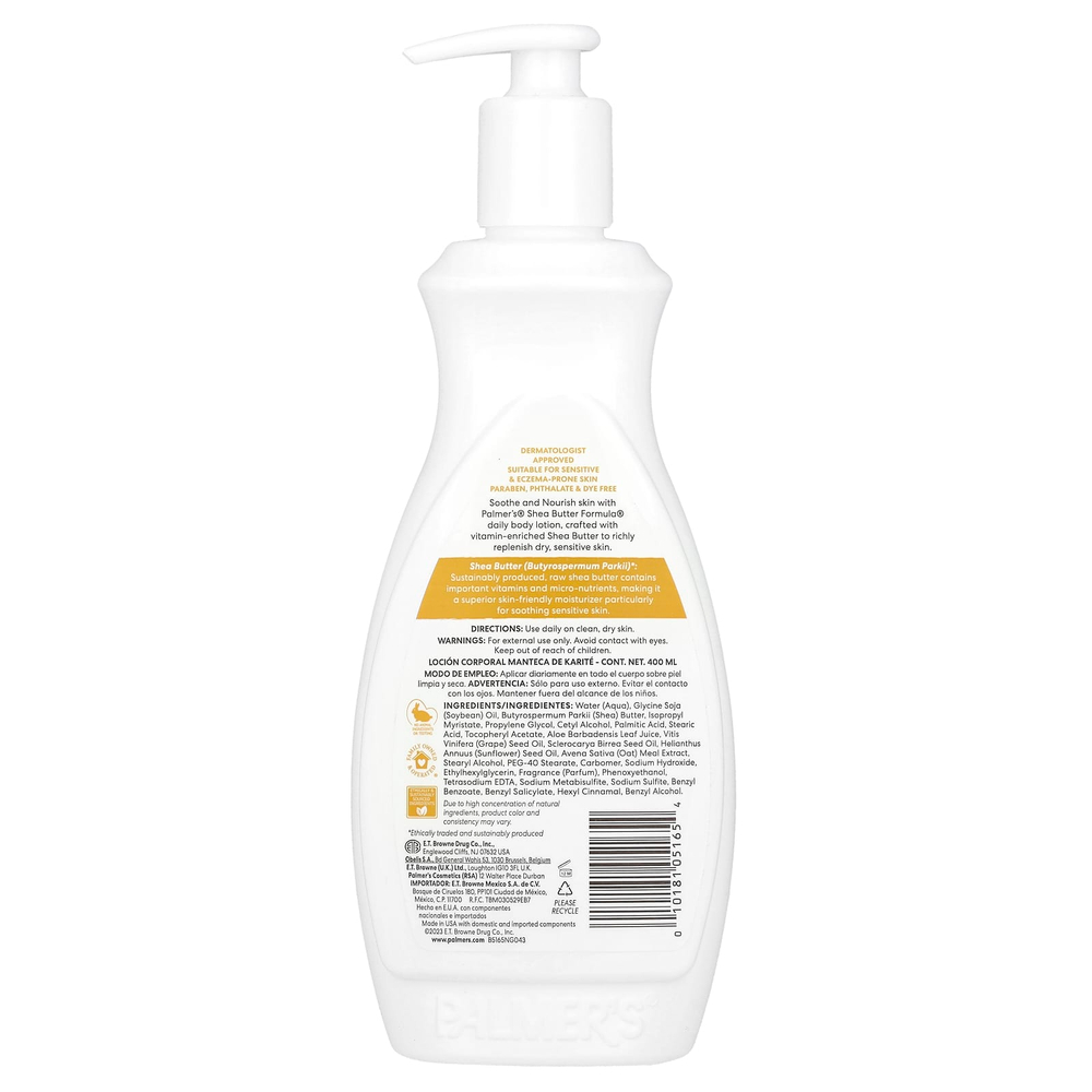 Palmer's, Shea Butter Formula® с витамином E, лосьон для тела для ежедневного применения, 400 мл (13,5 жидк. унции)