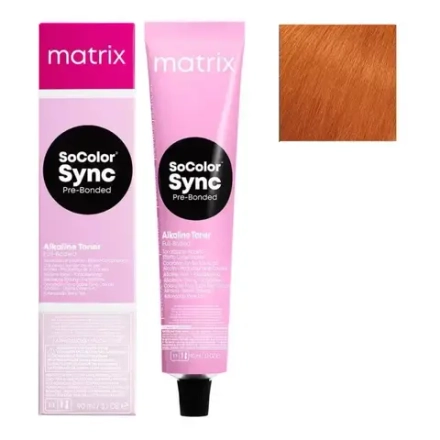 Matrix Super Sync Безаммиачный краситель для волос, 7CC+ Блонд глубокий медный +, 90 мл
