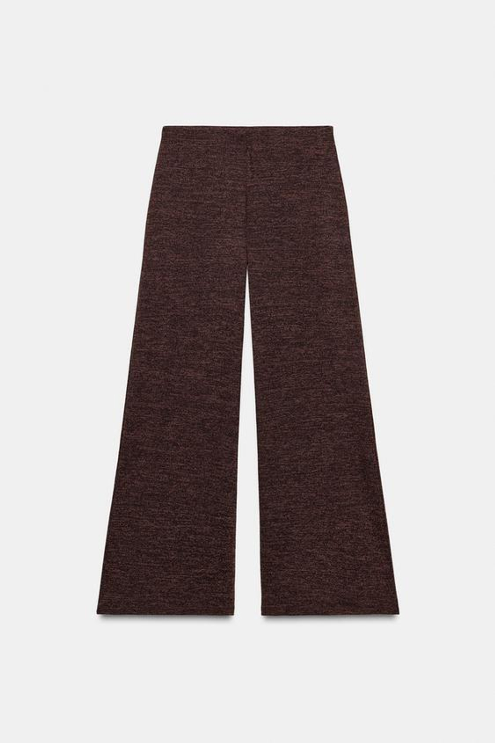 ZARA БАЗОВЫЕ БРЮКИ ПИКЕ, ТЕМНО-КОРИЧНЕВЫЙ, ТЕМНО-КОРИЧНЕВЫЙ